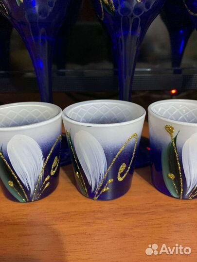 Фужеры 6 шт ручная роспись