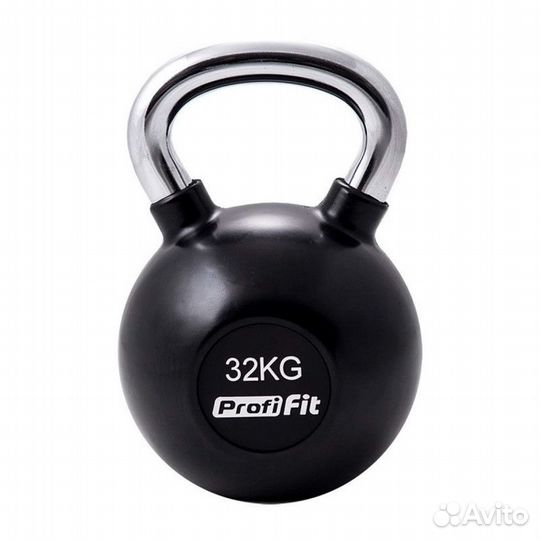 Гири обрезиненные с хром. ручкой от 4 до 32 кг