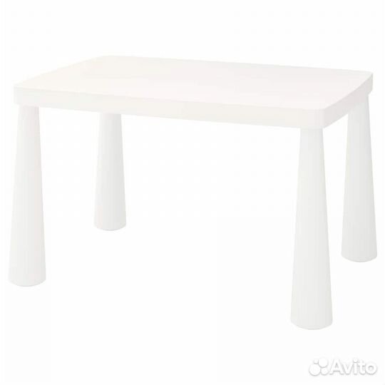 Детский стол икеа маммут 77x55см, белый