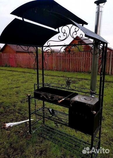 Мангал с печью