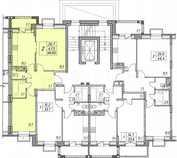 2-к. квартира, 48 м², 3/9 эт.