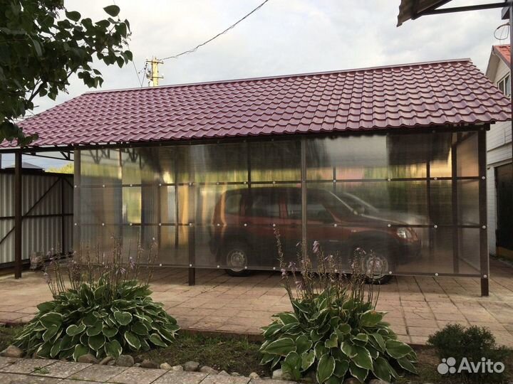 Навесы с хозблоком