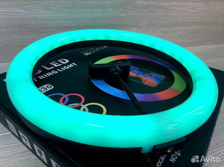Кольцевая лампа 30 см RGB