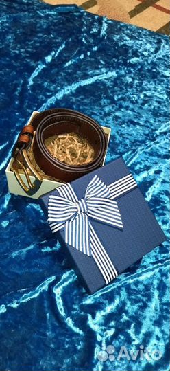 Мужской кожаный ремень ручной работы