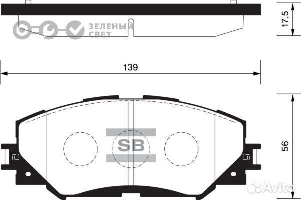 Sangsin brake SP2093 Колодки тормозные передние to