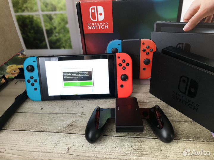 Nintendo Switch 33 игры, 128гб карта,полный набор