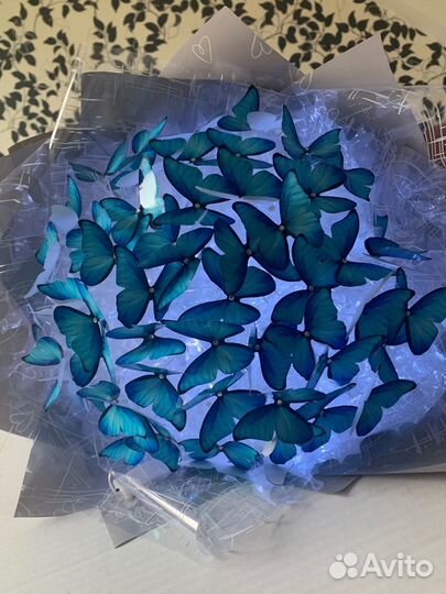 Букет светящийся из бабочек, подарок