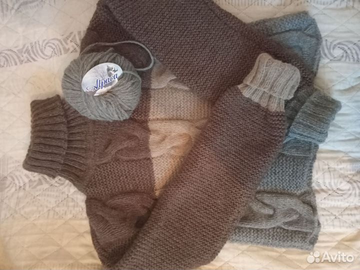 Свитер шерстяной(ручная работа )