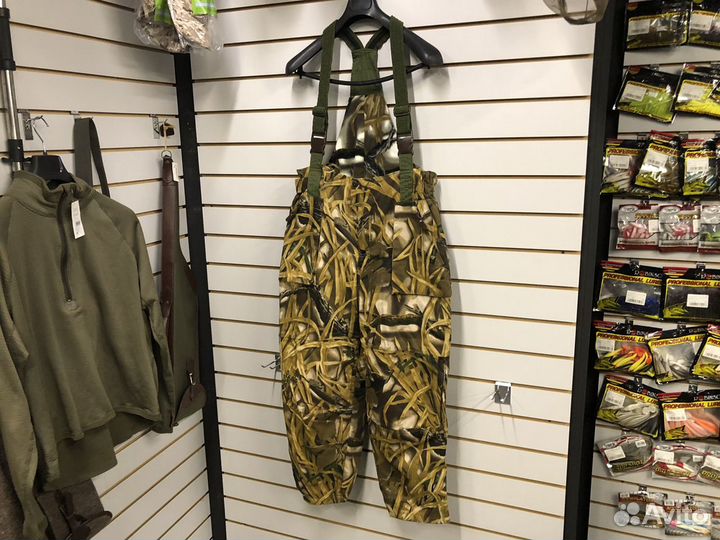 Штаны утепленные для охоты рыбалки камуфляж осока