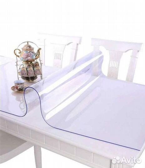 Силиконовая скатерть гибкое стекло 1 метр * 1 метр