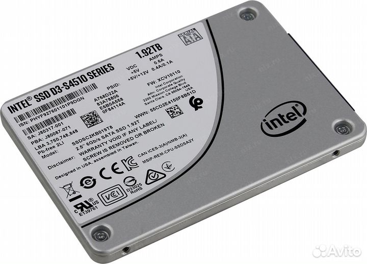 SSD SATA Intel D3-S4510 Диск 1.92TB