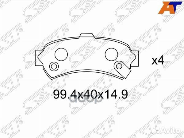 Колодки тормозные зад nissan almera N15 LHD/PRE