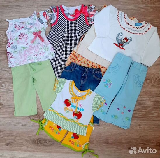 Одежда пакетом на девочку 10 вещей р. от 92 +
