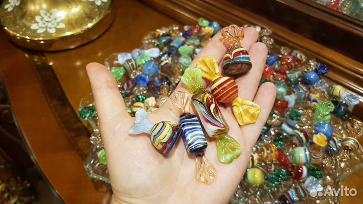 Конфеты интерьерные из цветного стекла Италия