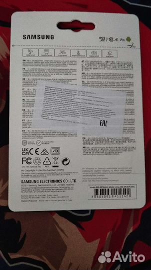 Карта памяти micro sd 64 samsung EVO plus