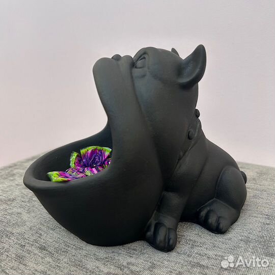 Конфетница ключница статуэтка Бульдог
