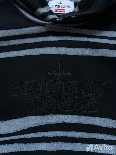 Худи Stone island x Supreme Warp Stripe FW2020