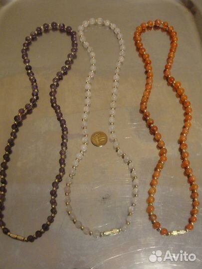 Бусы новые, натуральный камень, разные