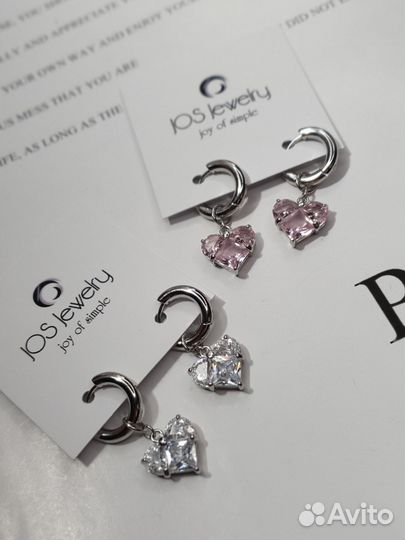 Серьги с цирконами