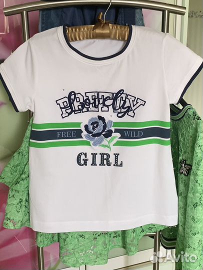 Костюм летний нарядный девочке 140 см