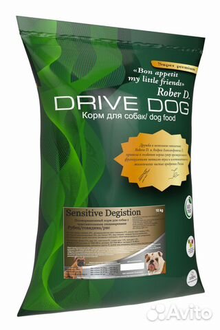 Корм сухой для собак Drive Dog Sensitive 15кг