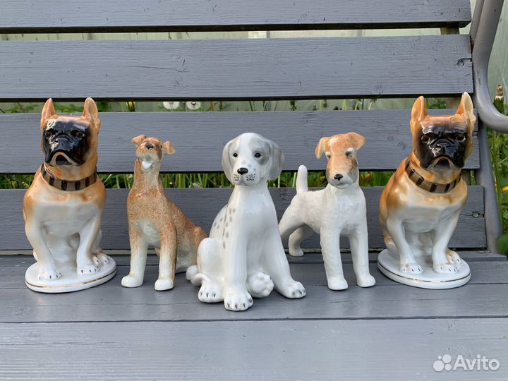 Собаки фарфоровые статуэтки