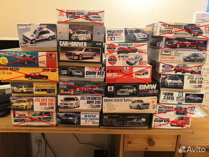 Сборные модели 1/24 BMW, Mercedes, Maserati