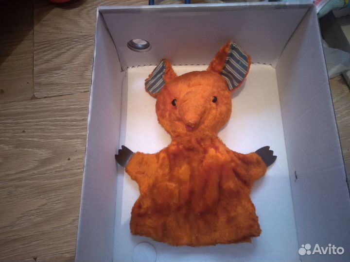 Игрушка на руку мышка СССР плюш