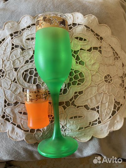 Набор хруст. фужеров и рюмки 18 шт