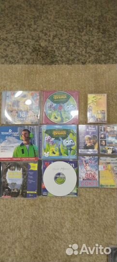 CD диски чистые и с записью, DVD, кассеты