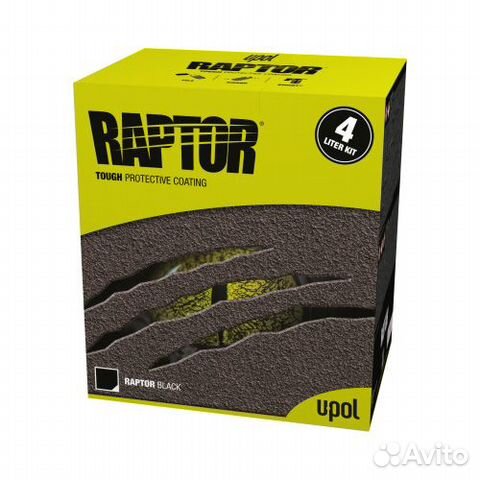 Raptor U-POL черный 4л (краска раптор) купить в Москве | Авито