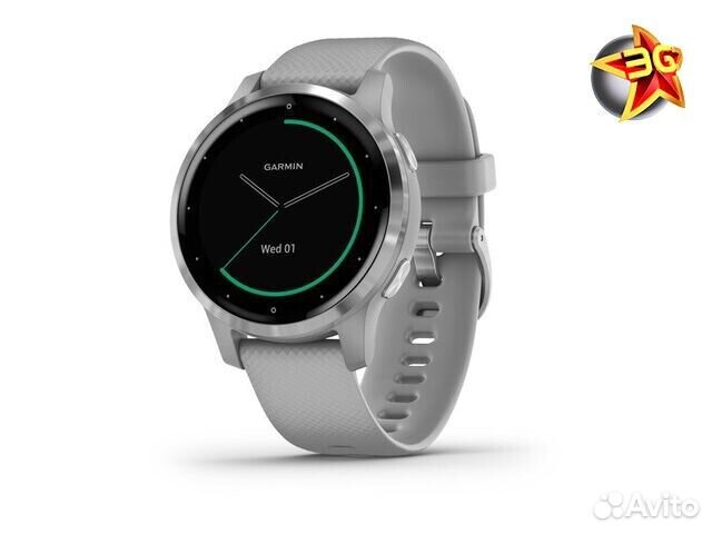 Часы Garmin Vivoactive 4S Gray/Silver 010-02172-04