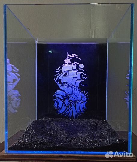 Эксклюзивный Аквариум 30 литров с гравировкой