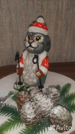 Новогодний кролик из ваты