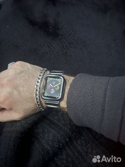 Силиконовый браслет с чехлом Apple watch 41mm
