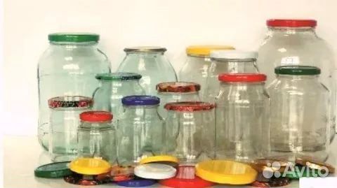 Банки стеклянные 1л, 0,6л, 1,8л