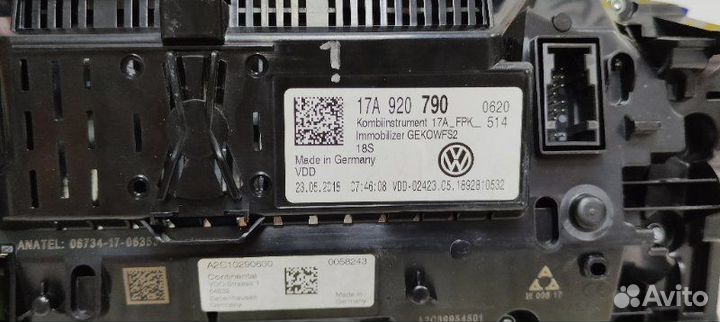 Панель приборов Щиток LCD LED приборка Volkswagen