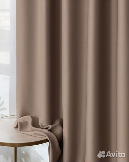 Портьеры блэкаут Марсель Крем шторы