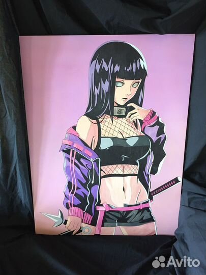 Картина «Хината Хьюга» из аниме «Наруто»