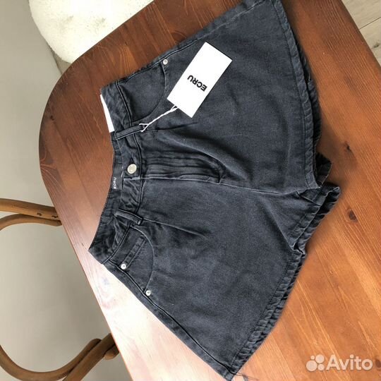 Шорты черные джинсовые ecru zara h&m 36S новые