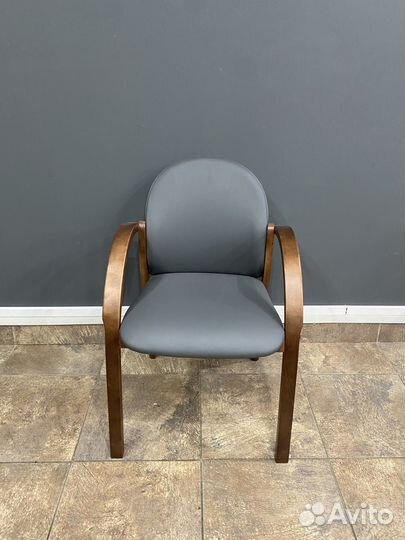 Стул Джуно Люкс дерево(темный орех) экокожа(темно