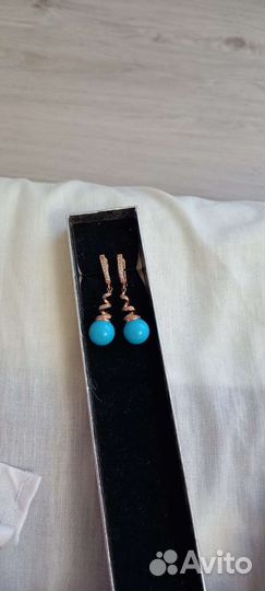 Серьги с бирюзой