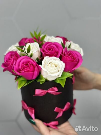Букет из мыльных роз