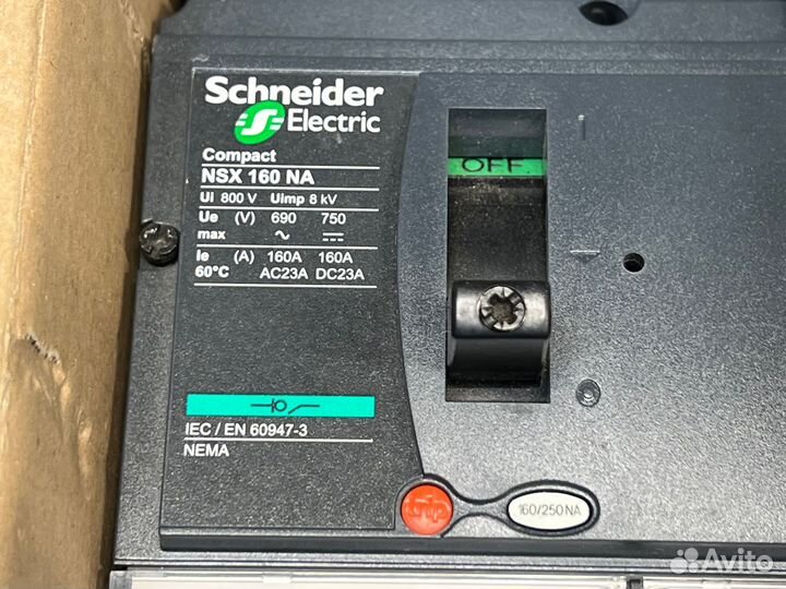 Автомат Schneider LV430629 NSX160NA новый, 3 шт