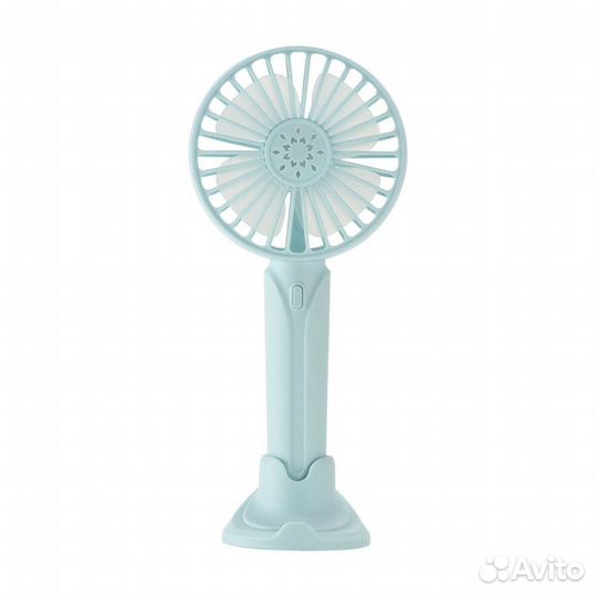 Мини вентилятор портативный голубого цвета
