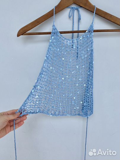 Вязаный топ сетка
