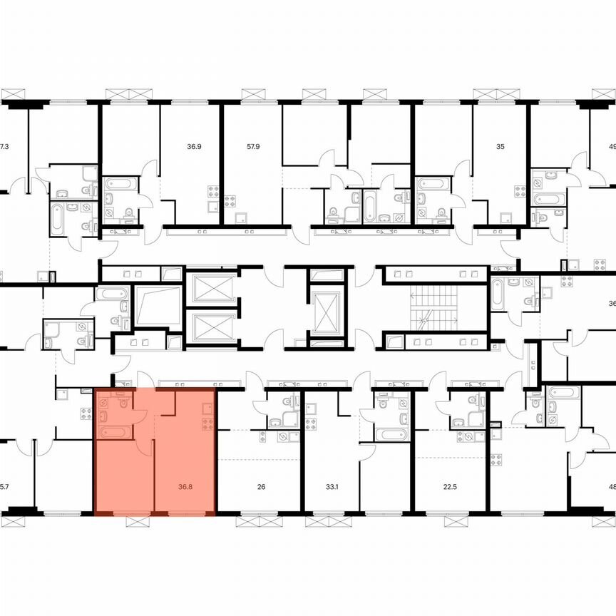 1-к. квартира, 36,8 м², 16/24 эт.