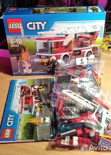 Lego City 60107 пожарная машина с лестницей