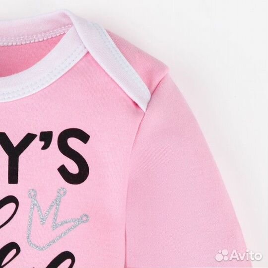 2 шт. Боди Крошка Я 'Daddy's girl', розовый, рост 68-74 см