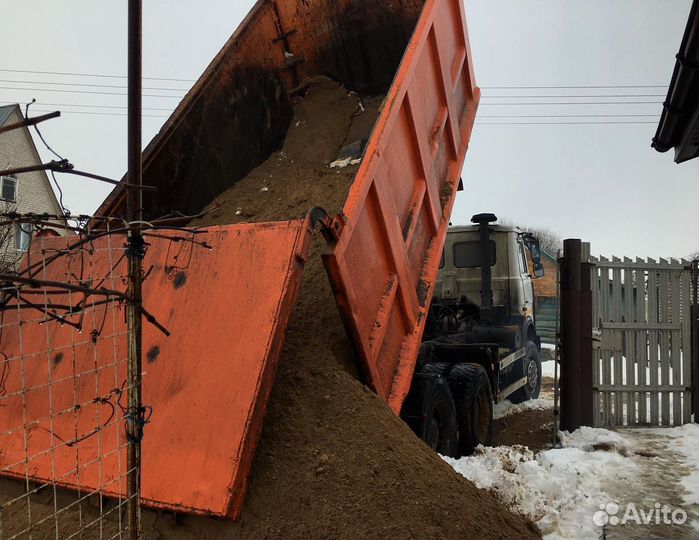 Песок карьерный в наличии с доставкой